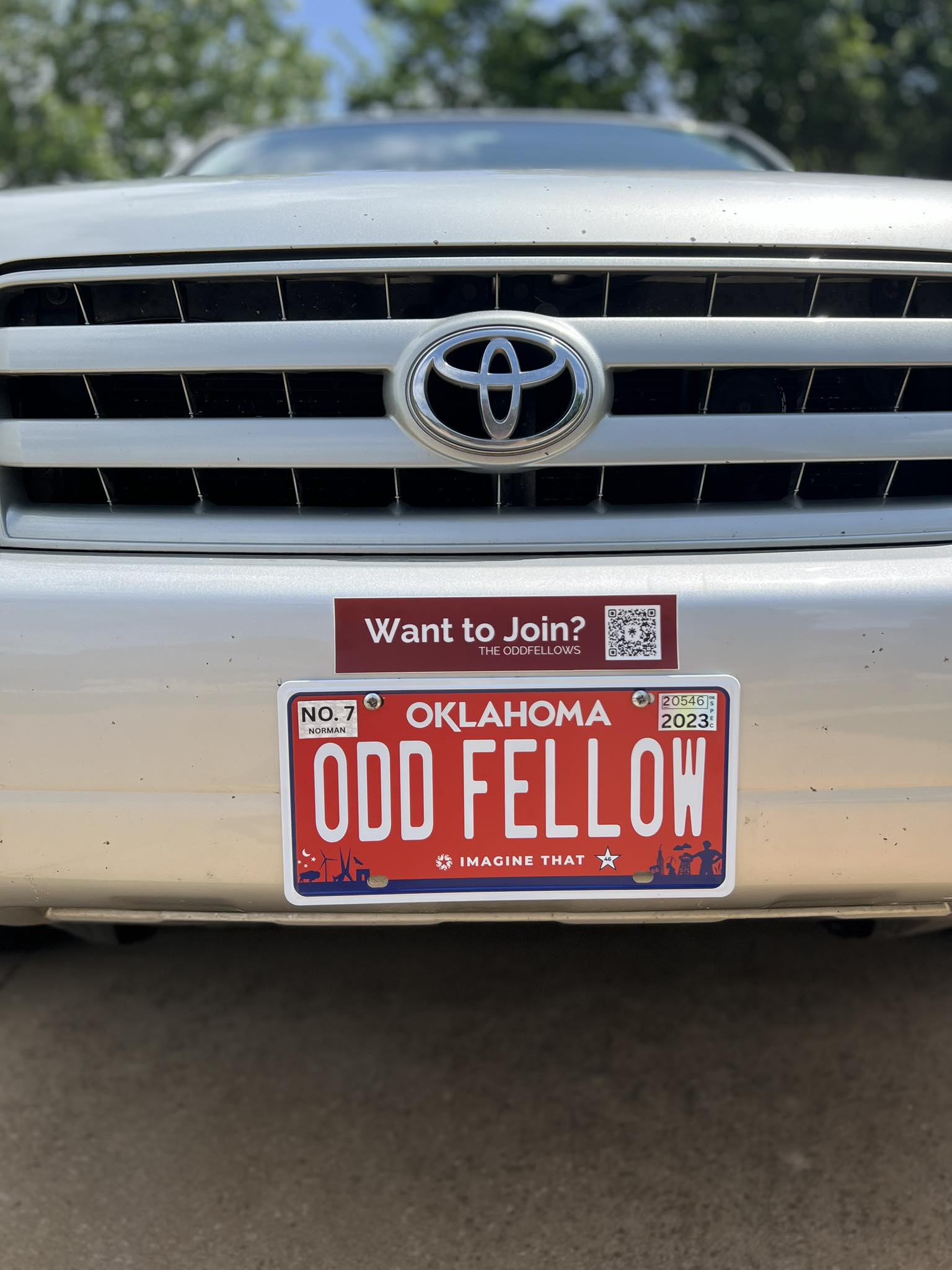 Exclusive! Personalized ODD FELLOWS License Plate (Oklahoma) - Image 4
