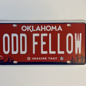 ODD FELLOWS License Plate (Oklahoma)