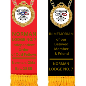 Reversible Ribbon with IOOF Wreath Medallion