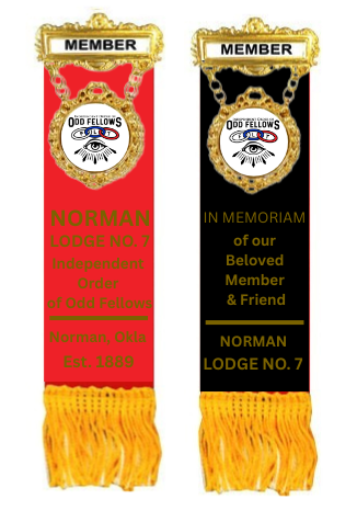 Reversible Ribbon with IOOF Wreath Medallion